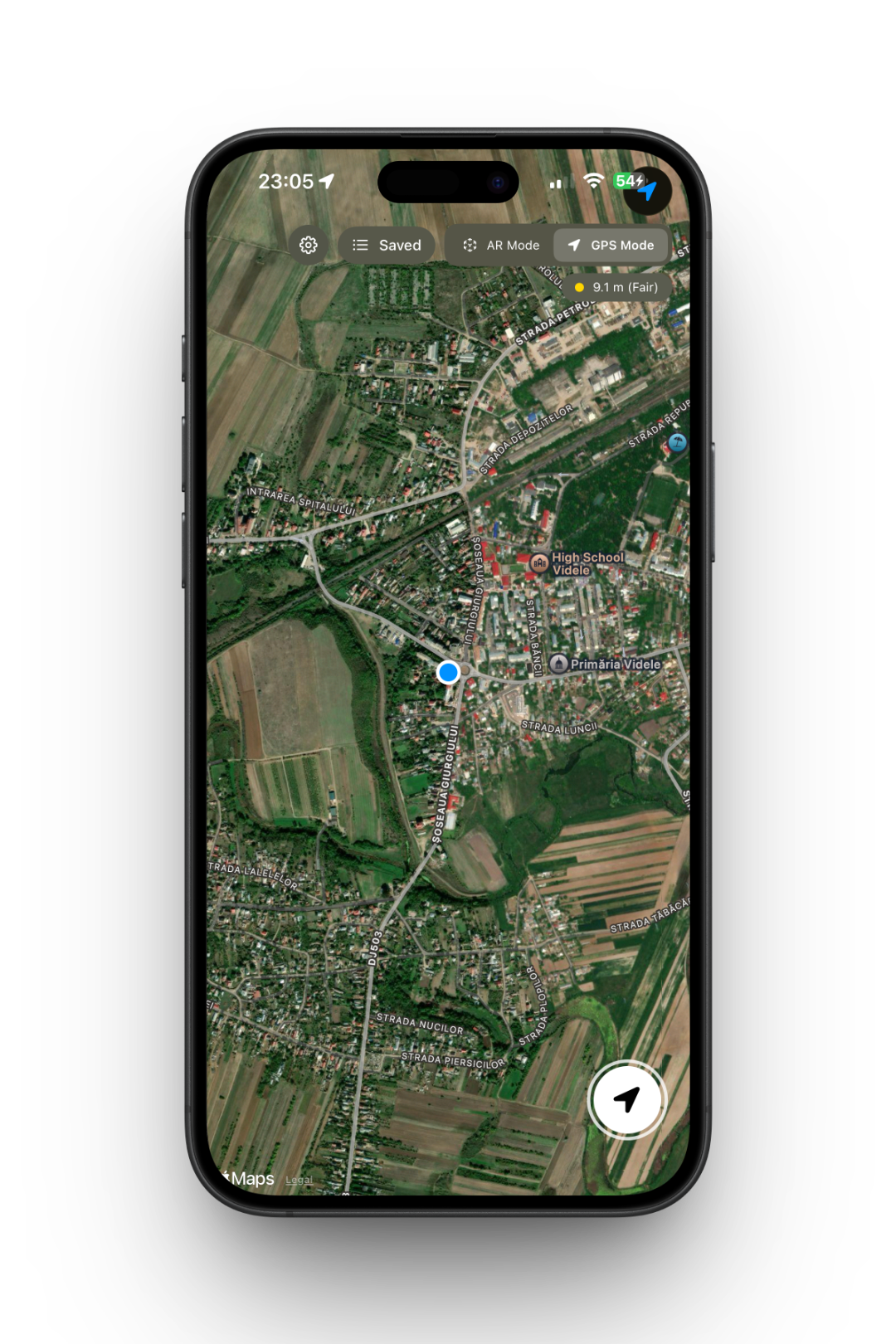 SurfacePro app measuring a surface